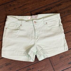 JoeFresh Mint Green Denim Shorts size 10